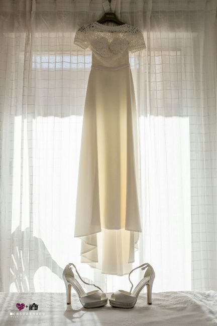 Asi fue mi vestido de novia zapatos y tocado.. 2