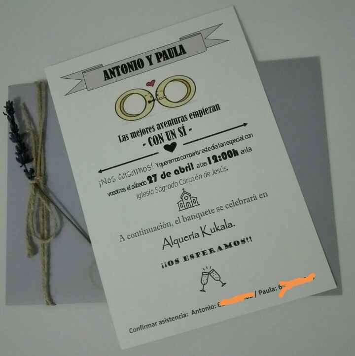 Asi fueron nuestras invitaciones - 1