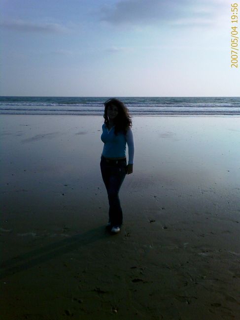 en la playa