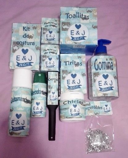 Contenido caja hombres baño