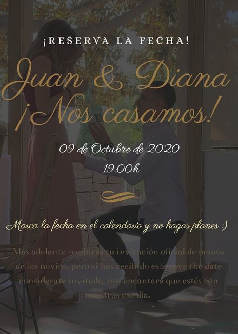 Nuestro Save the date. 1