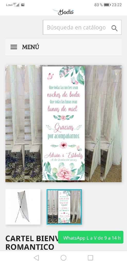 Cartel de bienvenida a la boda - 1