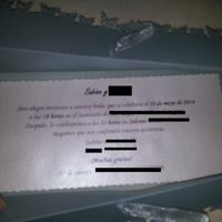 Invitación casera de boda