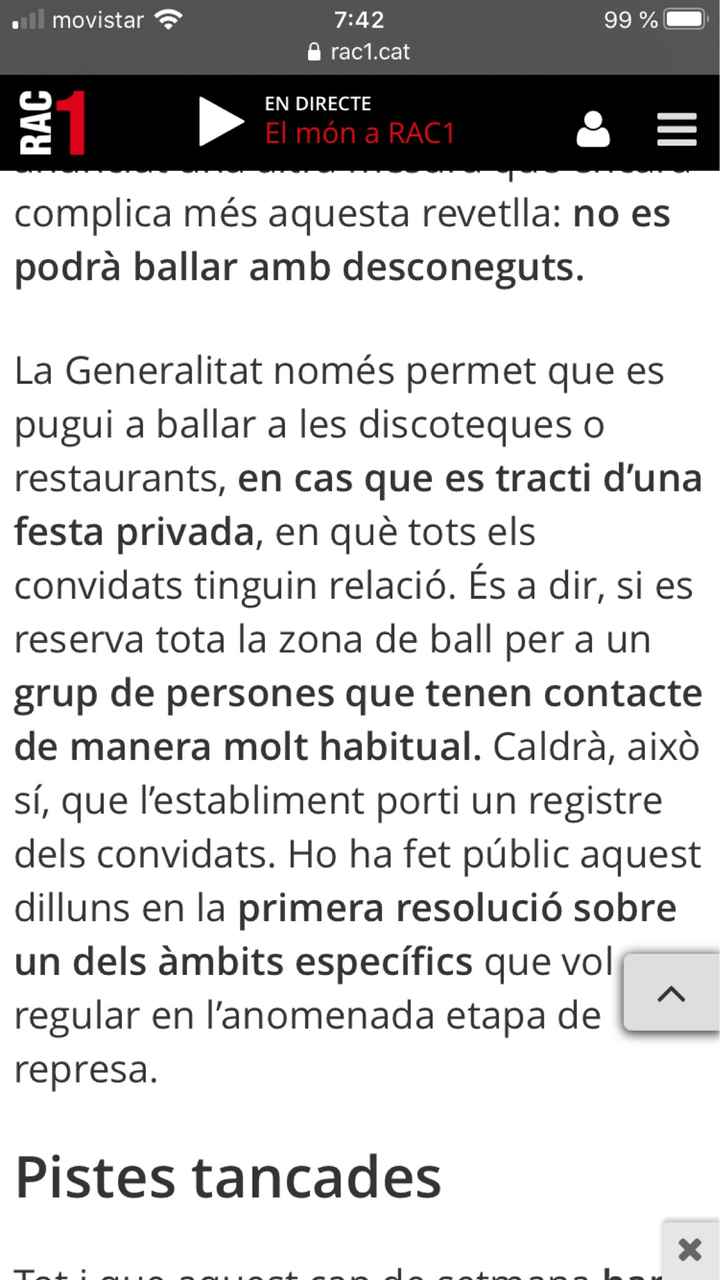 Fase de recuperación Cataluña - "nueva normalidad" - 1