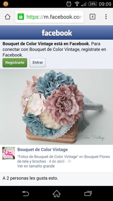 Ramo de novia tela / joya - 1