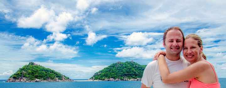 Koh Tao al fondo la isla de Koh Nanyuang