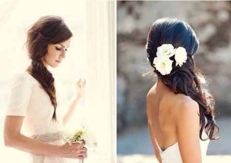 Peinado Semirecogido con flor