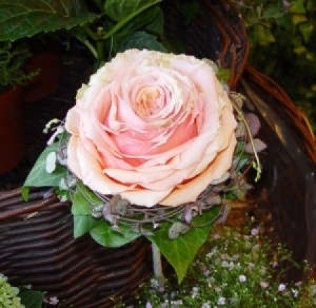 Ramos de de novia Rosa pastel 