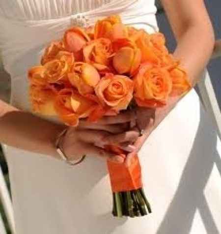 Ramos de novia naranjas 
