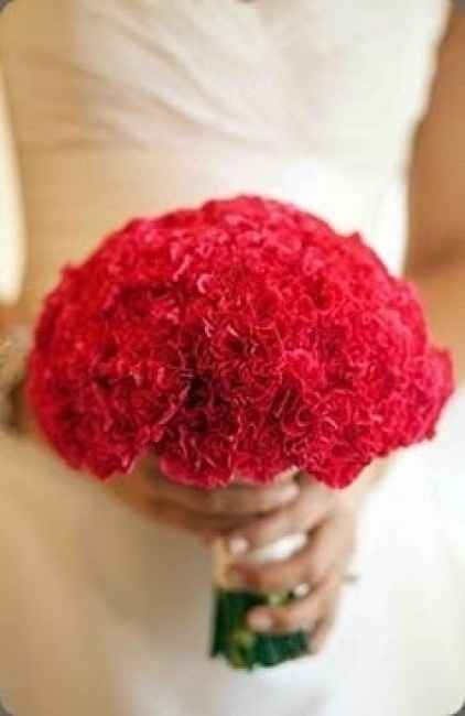 Ramos de novia rojos 