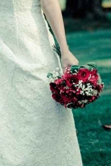 Ramos de novia rojos 