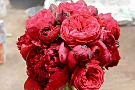 Ramos de novia rojos 