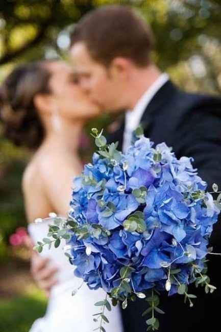 Ramos de novia azules 