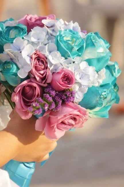 Ramos de novia azules 