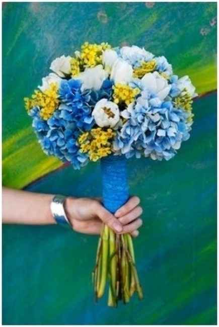 Ramos de novia azules 