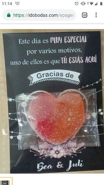 Detalle en la mesa para agradecer su asistencia... - 1