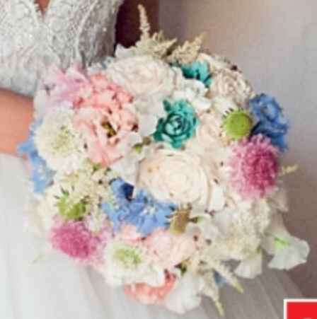 Ramos de novia con toques azules - 1