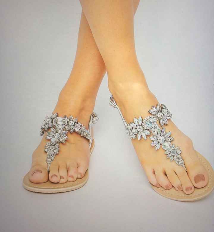Sandalias planas de novia - 1