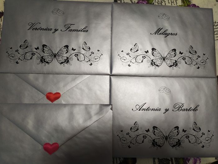 Sobres para las invitaciones 1