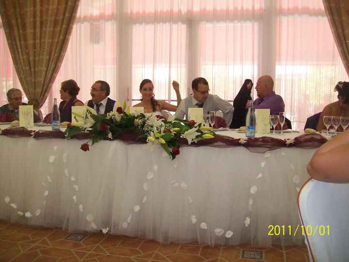 mesa nupcial