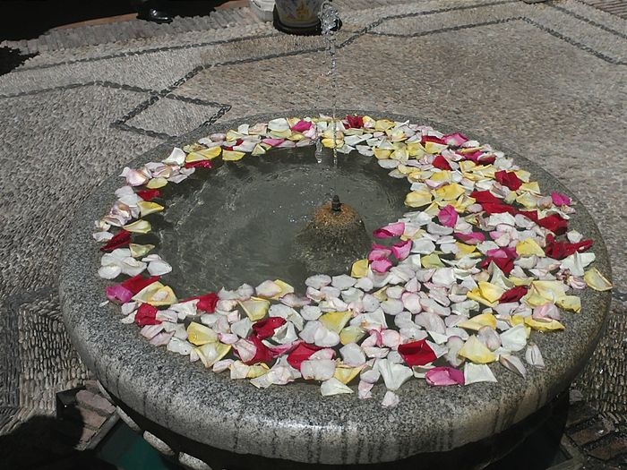 fuente de copa de bienvenida