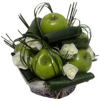 centro de frutas y flores