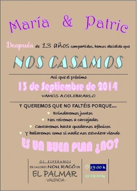Invitación por retocar