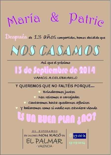 Invitación por retocar