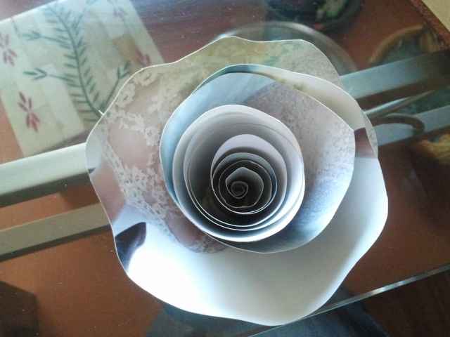 rosas papel