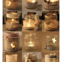 Porta velas con tarros de cristal - 1