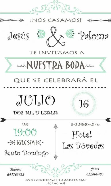 Invitacion de boda mr wonderdul - 1