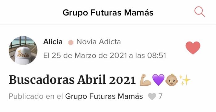 Buscadoras Marzo 2021 💪💘👶🏻 1