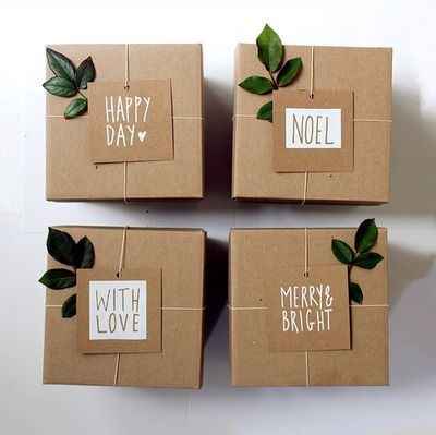 Decoración cajas kraft para detalles. - 3