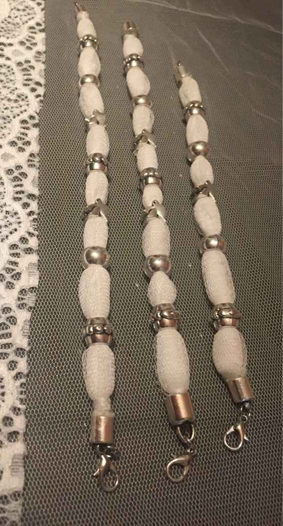 Pulseras con tela de mi vestido - 2