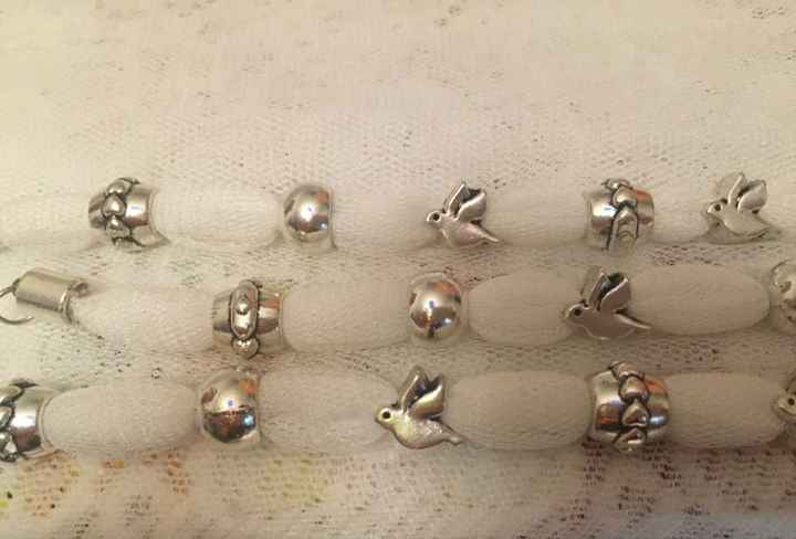 Pulseras con tela de mi vestido - 3