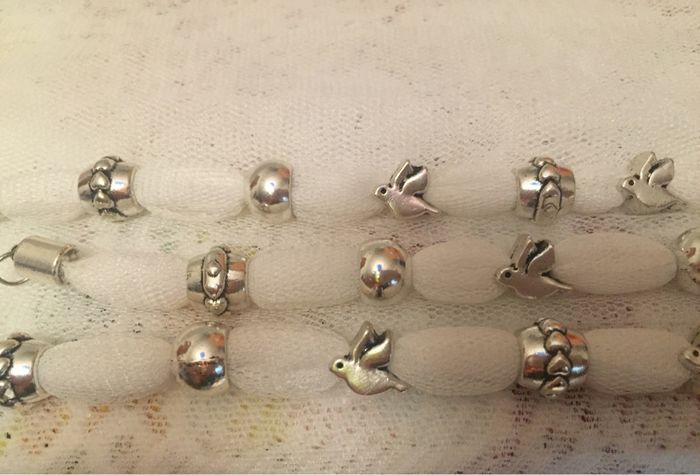 Pulseras con tela de mi vestido - 3