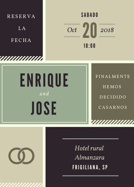 Me enseñáis vuestros save the date?? - 1