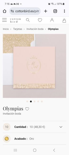 Me acaban de llegar las invitaciones. 2