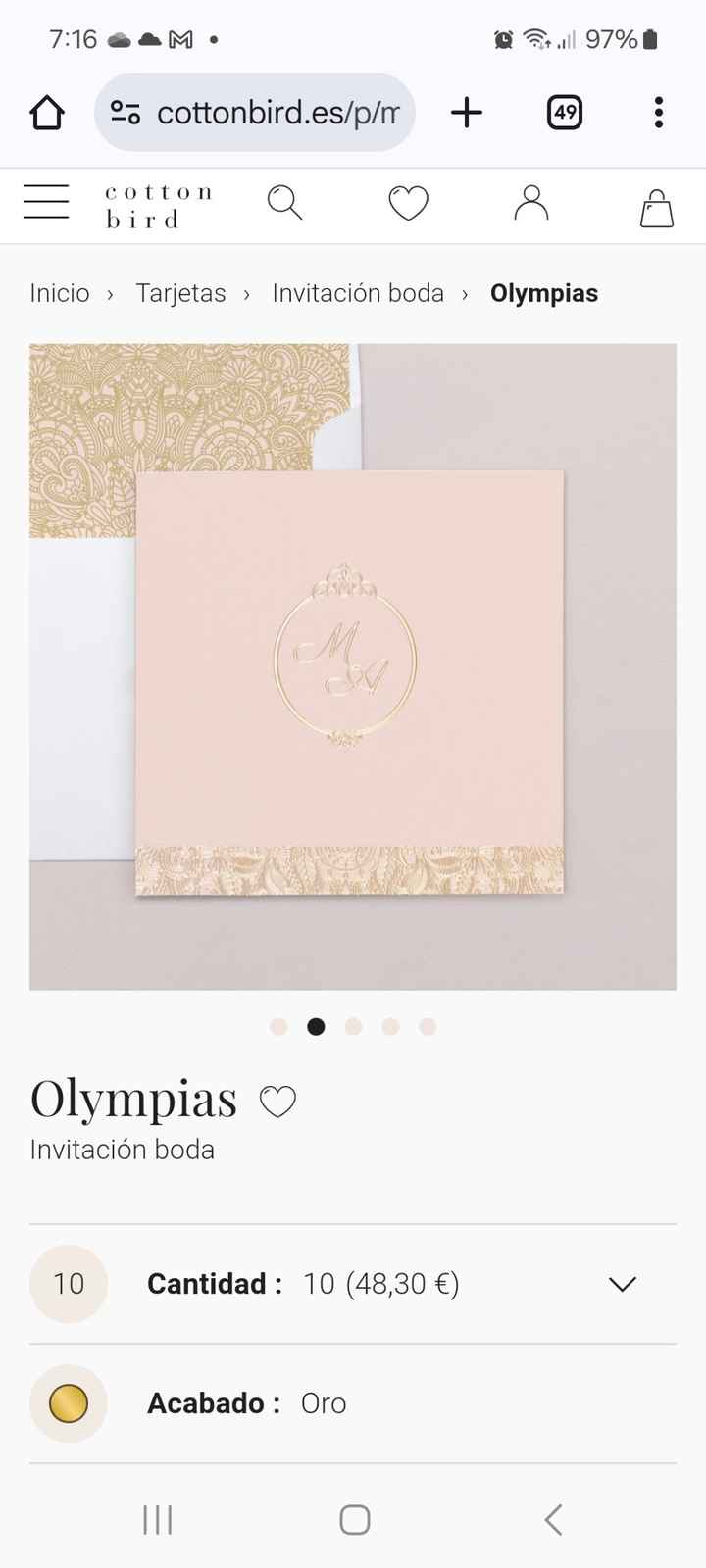 Me acaban de llegar las invitaciones. - 1