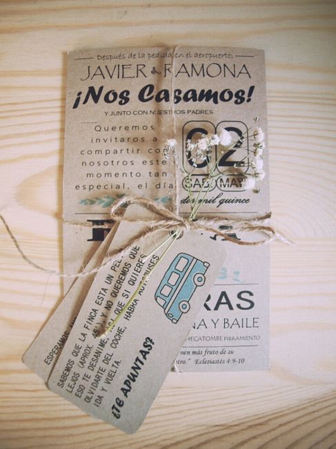 invitación montada