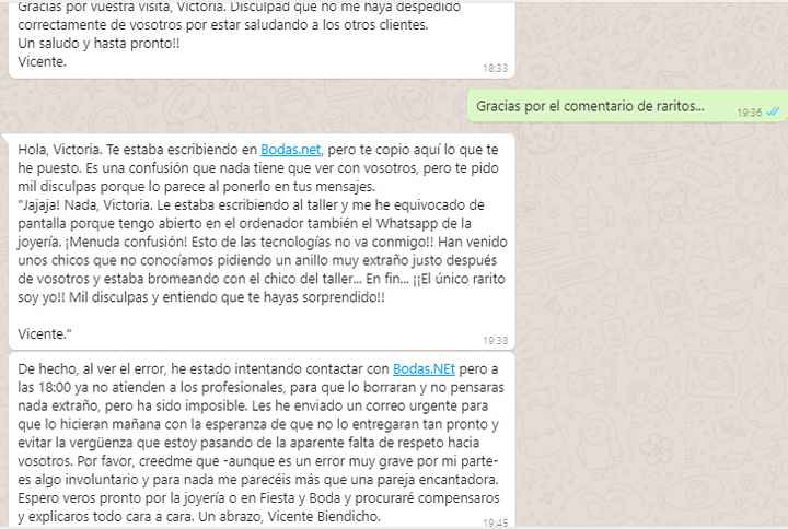 excusas a través de whats app