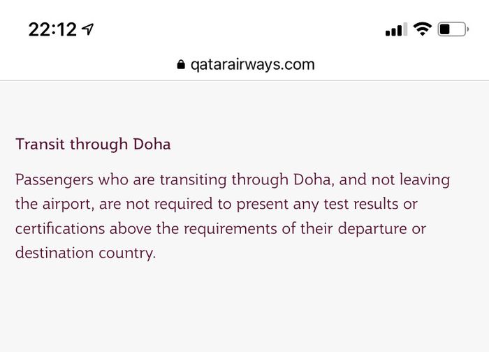 pcr para Qatar Airways: Si o No? - 1