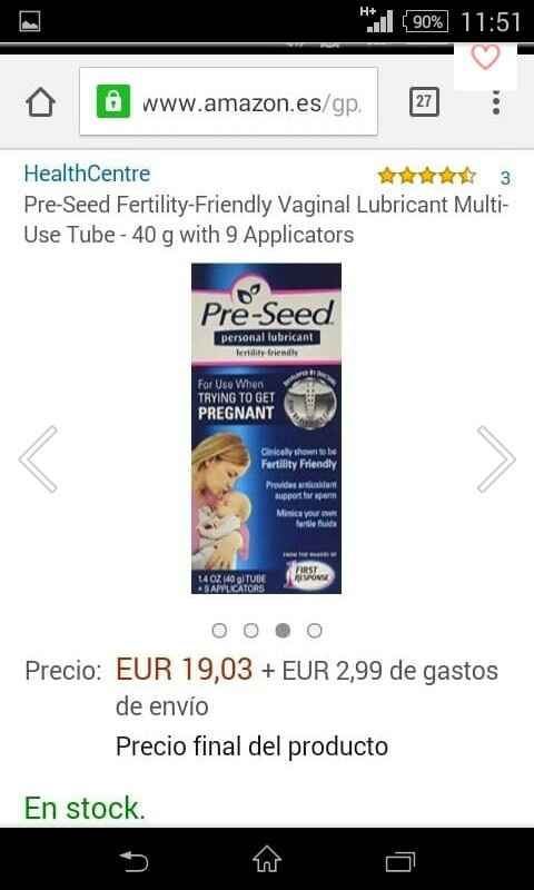 Lubricante pre-seed o conceive plus??? - 2