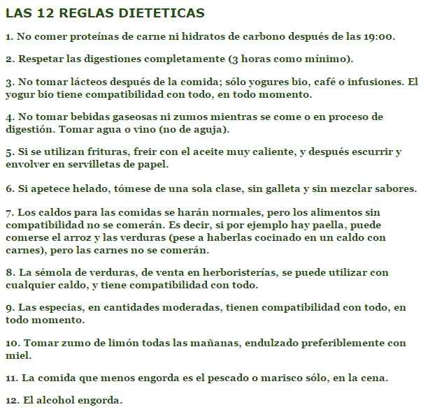 12 reglas