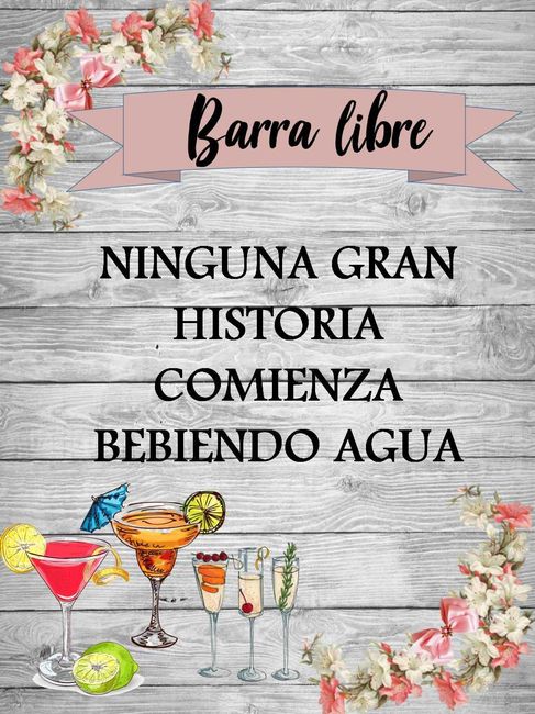 cartel barra libre