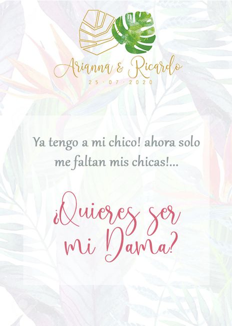 Quieres ser mi dama? 1 3