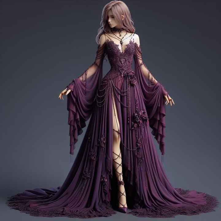 Vestido de novia estilo gótico/emo - 1