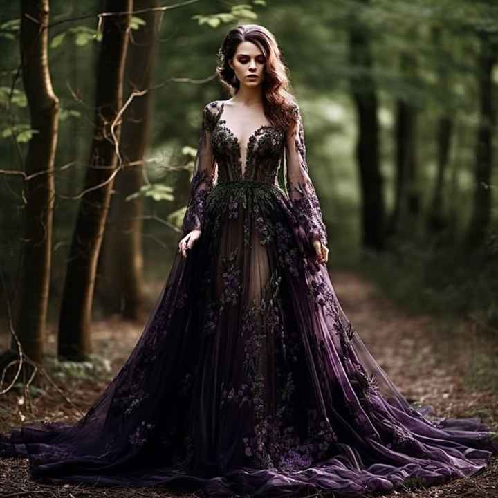 Vestido de novia estilo gótico/emo - 4