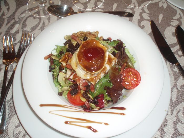 ensalada frutos secos y queso de cabra