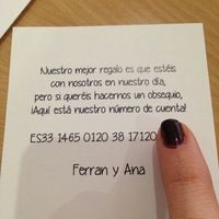 Invitaciones con número de cuenta - 1